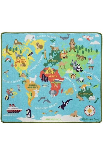 Melissa & Doug Χαλί παιχνιδιού με παγκόσμιο χάρτη