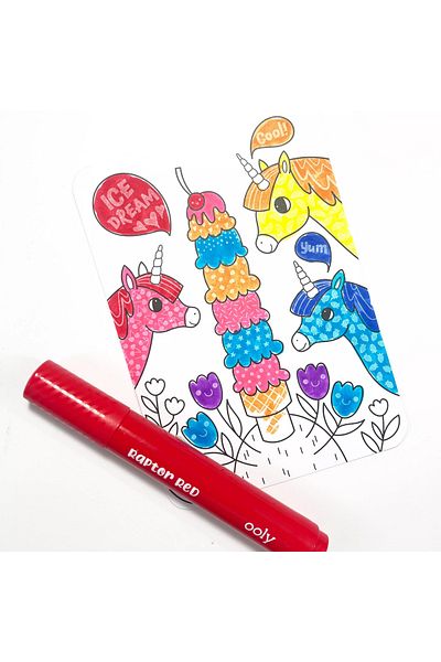Ooly Undercover Art Secret Pattern Coloring Set - Unicorns