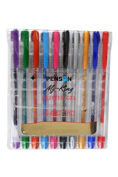 Pensan My King 10-Piece Glitter Gel Pen Set - 2227