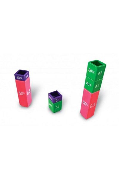 Learning Resources Turnul fractiilor - cuburile echivalentei - set educativ