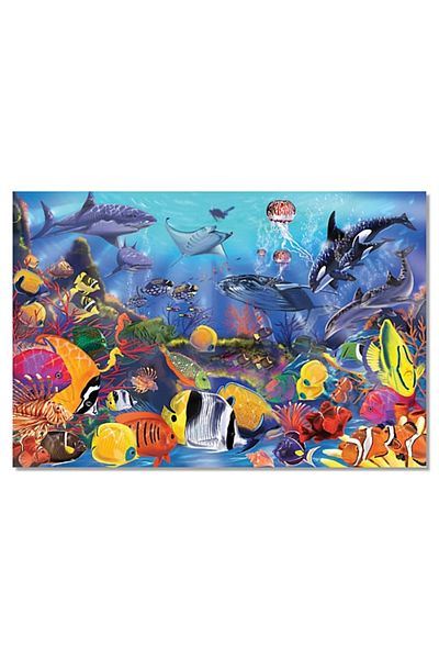 Melissa & Doug Podlahové puzzle s podvodním životem