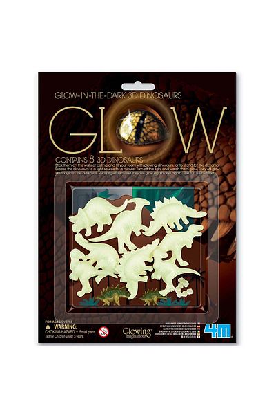 4M Glow-in-the-dark wall decorations - 3D Dinosaurs