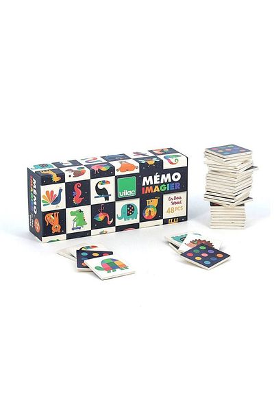 Vilac Wooden MEMO game - Rainbow Animals - Andy Westface