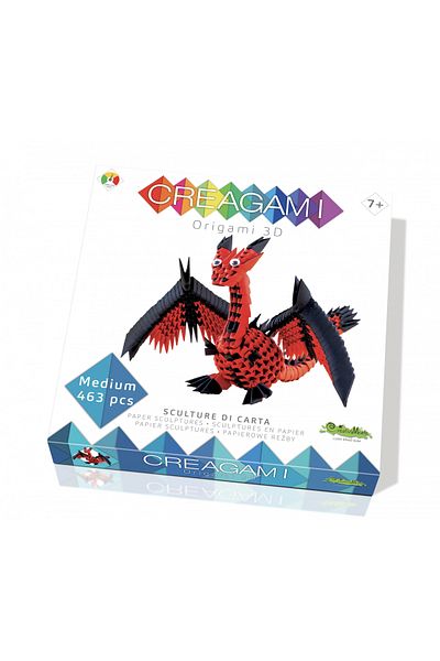 CreativaMente Creagami Dragon 3D Origami pentru Copii