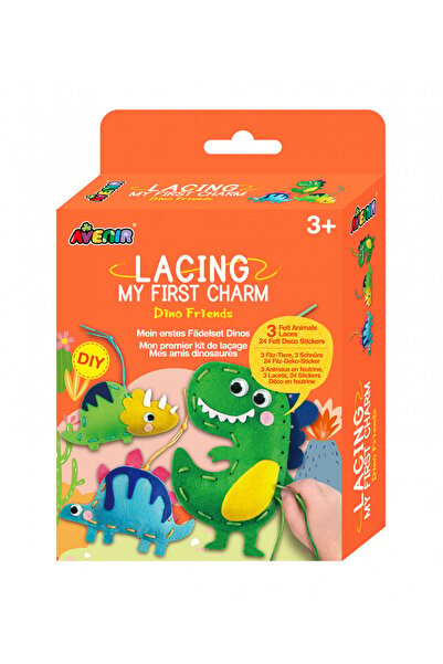 AVENİR Комплект за шиене с дантелена техника - Моят първи медальон с динозавъ...
