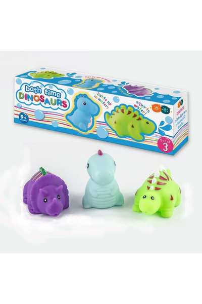 Buddy&Barney Set Dinozauri cu LED pentru baie