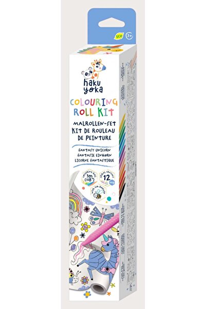 AVENİR Kit rola de desenat 3 m si 12 creioane colorate cerate, Haku Yoka - Un...