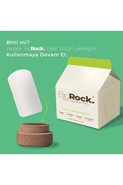 BİOROCK %100 Natural Crystal Deodorant Yedeği 120gr