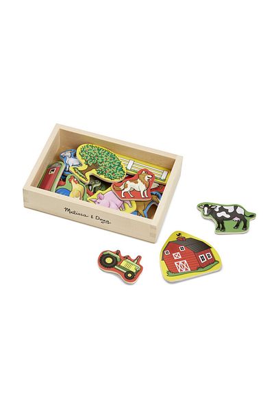 Melissa & Doug Farma s magnety v dřevěné krabičce