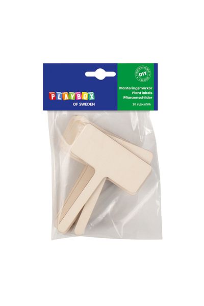 Playbox Set of 10 Wooden Plaque Labels, Kindergarten, School