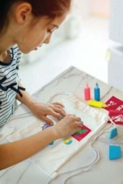 4M Set creativ - Imprimare cu sabloane pentru textile