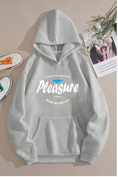 ciwi&life Unisex PLEASUR -Slim- Φούτερ με στάμπα γκρι