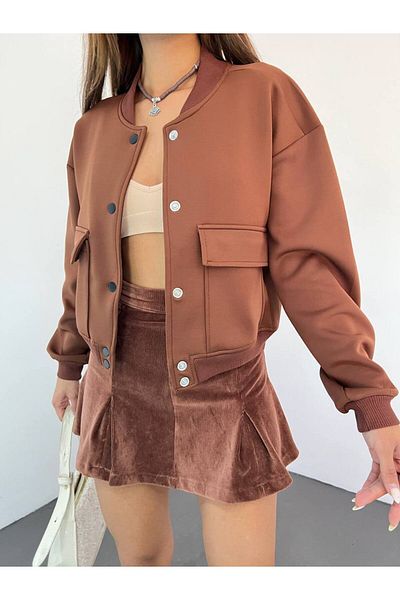 Butik Beyza Гъвкаво дамско бомбър яке от ликра