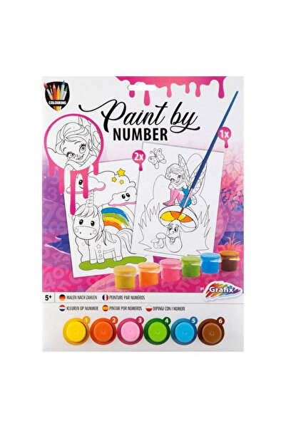 GRAFİX Set pictura pe numere - Unicorn si zana