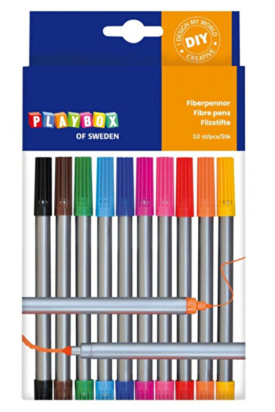 Playbox Σετ 10 μαρκαδόρων διπλής άκρης