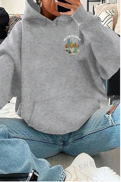 memowear Unisex φούτερ με θέμα Arizona Çol σε γκρι χρώμα