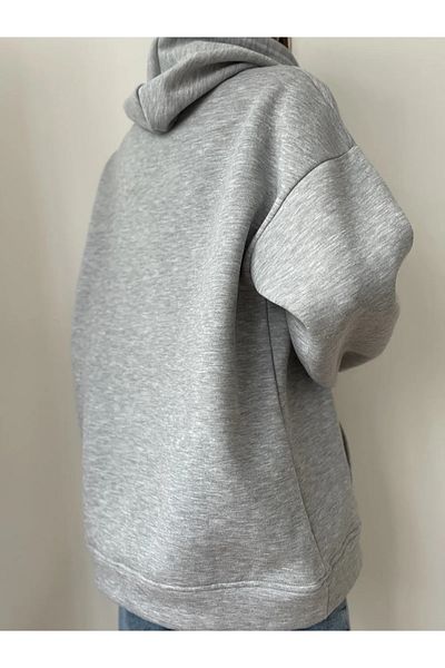 memowear Φούτερ Unisex Smile Printed Grey