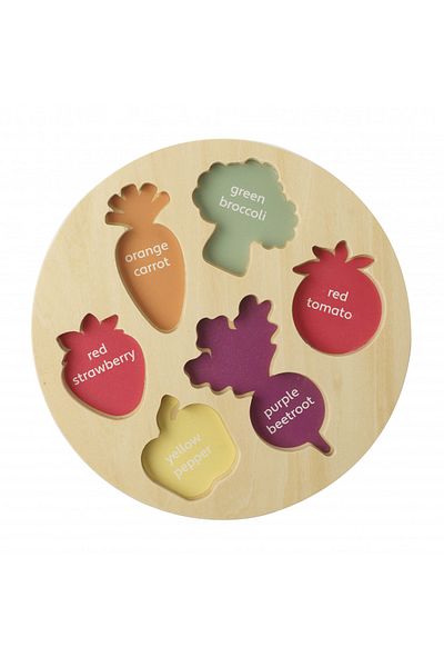 Orange Tree Toys Παζλ με φρούτα και λαχανικά,
