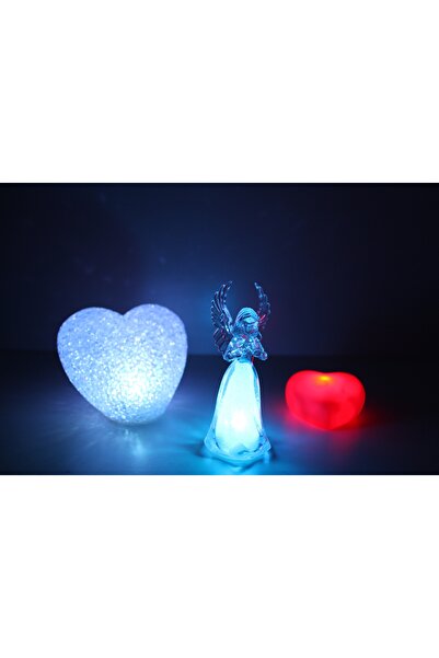 Angel & Heart Night Light Color Changing Mica & Silicone