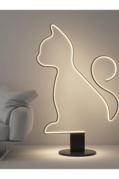 GN GEN AYDINLATMA Modern Led Kedi Figürlü Lambader