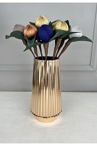 PEKİBU YAPAY LATEKS TOP ÇİÇEK BRONZ