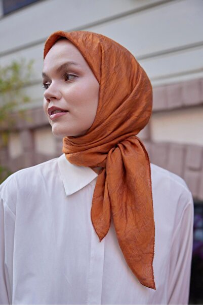 Şalland Viscose Jacquard Peach Scarf