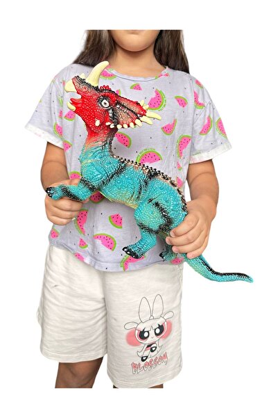 FEN TOYS dinazor ejderha gerçekçi oyuncak sesli büyük boy soft yumuşak et mal...