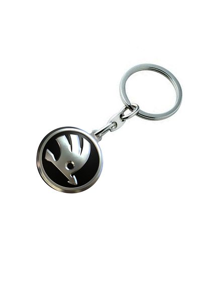 GARDENAUTO Skoda Drop Printed Metal Car Keychain