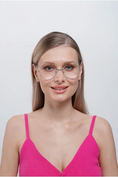 BAPPİR Bp9040 Unisex Silver Framed Blue Light Protection Retro Metal Frame Transparent Glasses