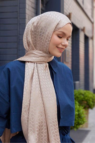 Şalland Jacquard Mink Shawl - His