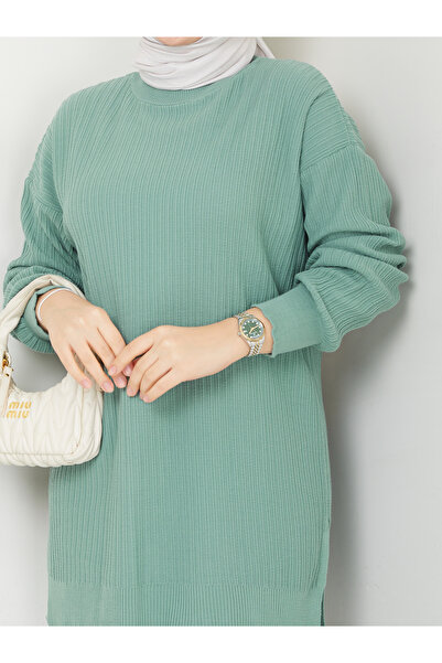 MODAMÜNASİP Υπέροχο κοτλέ πλεκτά είδη άνετο και κομψό σετ δύο τεμαχίων