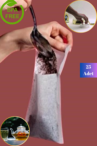 comerciante 25 Adet Ev Ofis Seyehat Tipi Pratik Çay Demleme Poşeti