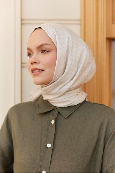 Şalland Vanilla Feeling Jacquard Shawl