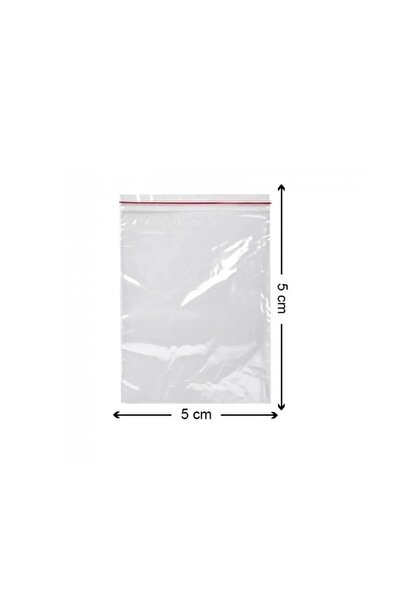 Yakutsan Kilitli Torba Şeffaf Poşet 5cm x 5cm 100'lü