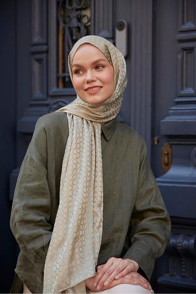 Şalland Jacquard Shawl Sage - His