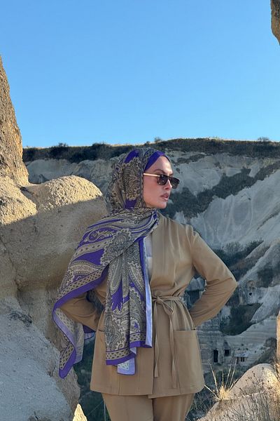 Şalland Shalland Ethnic Pattern Shawl