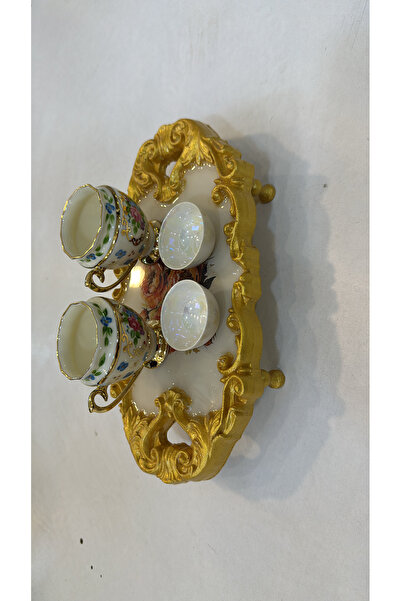 Handmade Esterhomedecor Hand Painted Porcelain Coffee Cup for 2 People