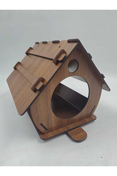 Mu Art Ahşap 10 Pieces Wooden Birdhouse Nest 23 cm X 22 cm X 19 cm