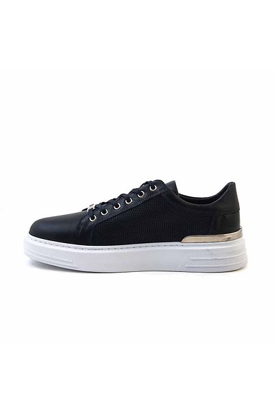 KEMAL TANCA Men's Genuine Leather Navy Blue Sports & Sneaker Shoes