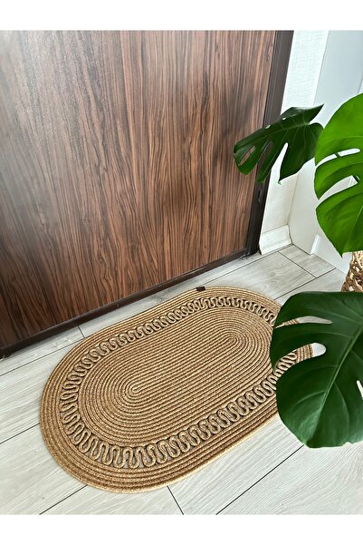 ERSU AHAT HOME DESİGN EA Jüt, Hasır Desenli Kapı Önü, Paspas, Banyo Paspası, Balkon Paspası Hasır Halı, jüt Paspas