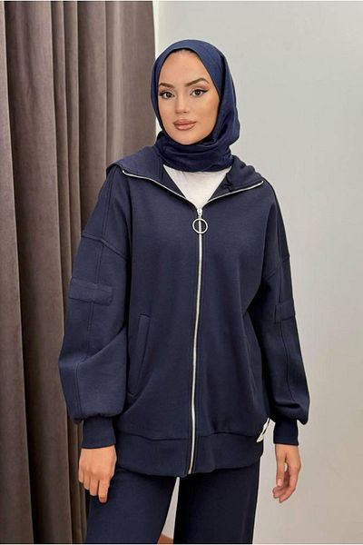 Moda Rosa 25K2272 - Navy Blue - Jacket Emblem Three Thread Double Suit