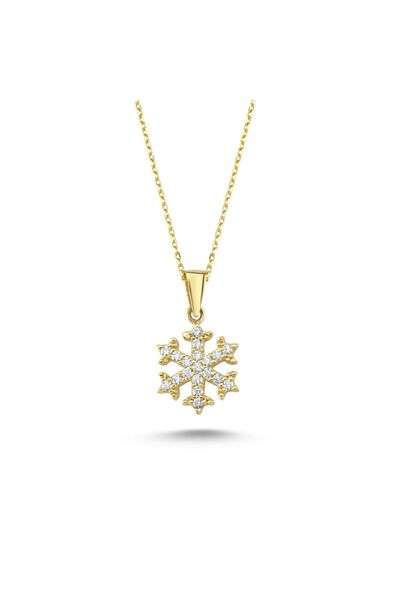 Online Takı Altın Kar Tanesi Kolye
