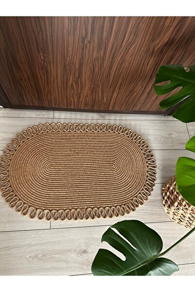 ERSU AHAT HOME DESİGN EA Jüt, Hasır Desenli Kapı Önü, Paspas, Banyo Paspası, Balkon Paspası Hasır Halı, jüt Paspas