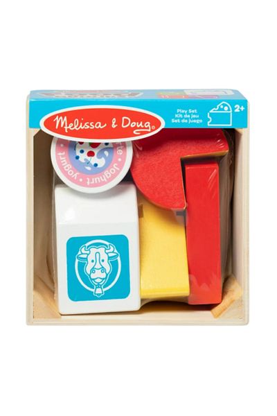 Melissa & Doug Set de joaca alimente Lactate, din lemn, 5 piese, 2 ani+, Melissa&Doug 95207