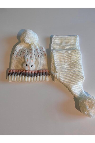Kitti Kıtti 2-Piece Set for Girl - Neck Collar and Beanie 4-8 Years 24175-01-010