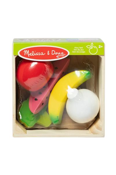 Melissa & Doug Set de joaca din lemn pentru jocuri de rol Fructe si legume
