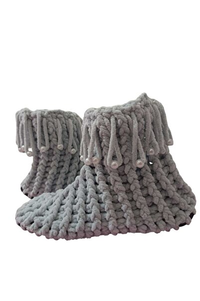 Mirabelle Peluş iplikli kışlık ev ayakkabısı