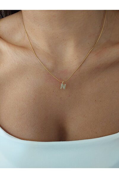 Histakı Kadın Zirkon Taşlı Harf Kolye