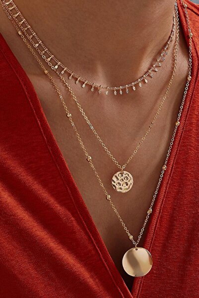 New Obsessions Pul Uçlu Zincir Kombinli Kolye Seti