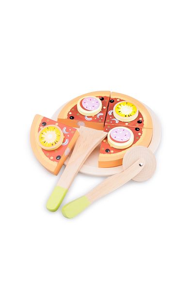 New Classic Toys Pizza Salami - Wooden set with role play accessories